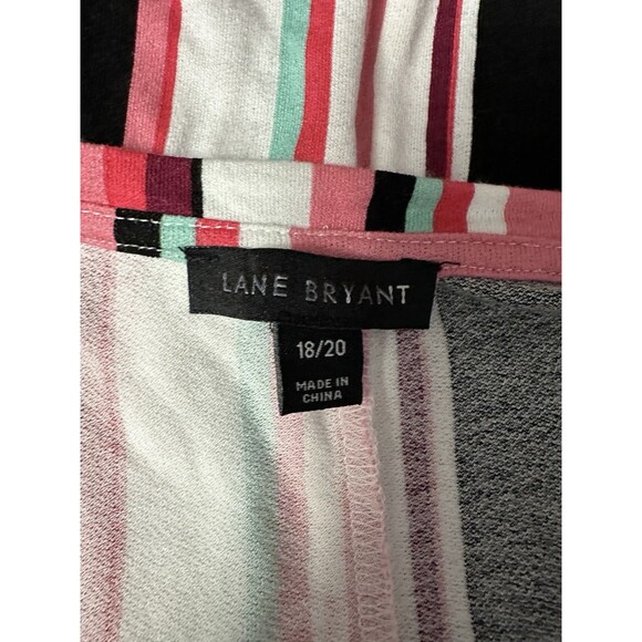 Lane Bryant Sz 18/20 Stripe Hi Lo Top D33 - Picture 4 of 4